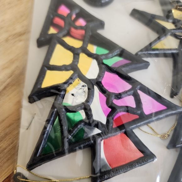 Set of 12 Pcs Gingerbread Men Ornaments & 6 Pcs Tin Foil Stained Glass Ornaments - Picture 8 of 8